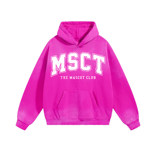 HOT PINK “MSCT UNIVERSITY” PULL-OVER HOODIE